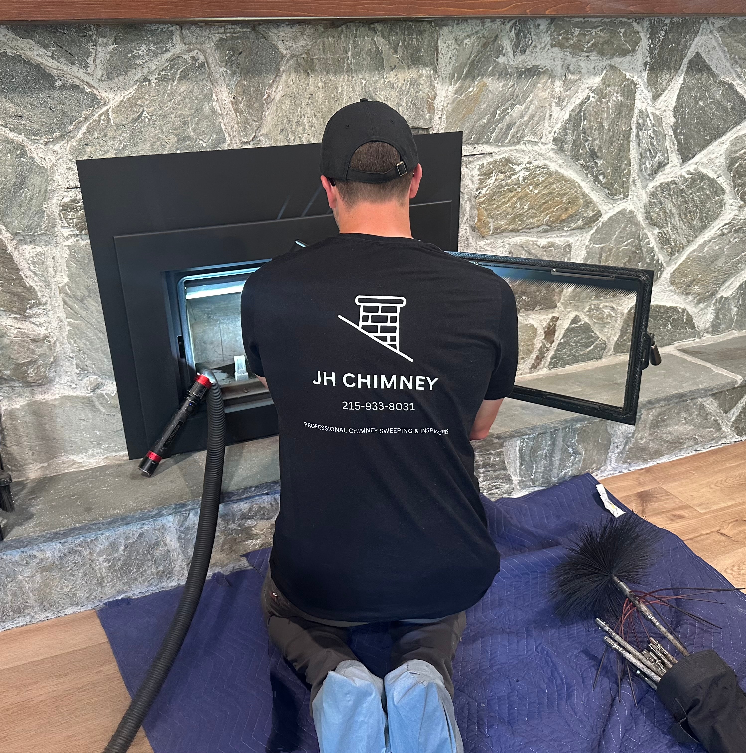 JH Chimney technician at work